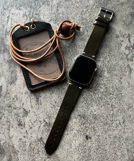 MP2L Horween Leather Band Soft ダークブラウン（チタニウムラグ）
