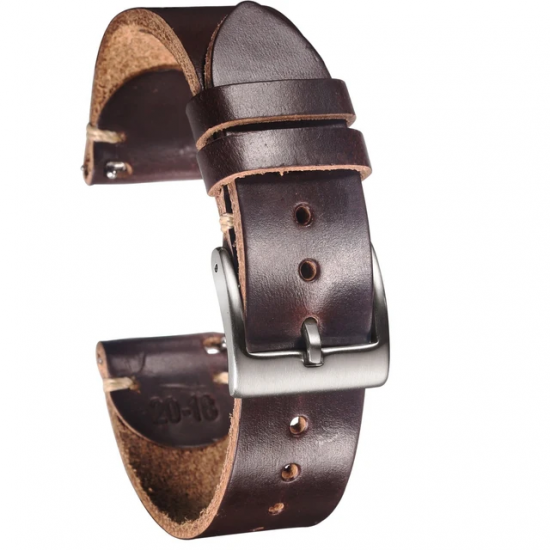 MP2L Horween Leather Band Soft バーガンディ（ステンレススチールラグ）