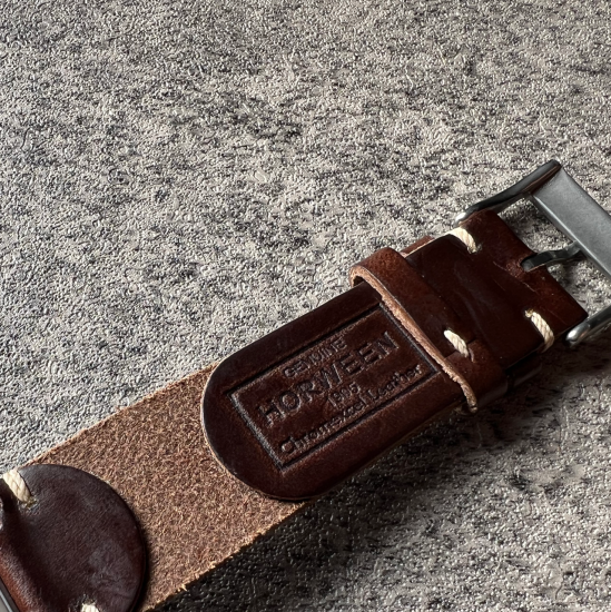 MP2L Horween Leather Band Soft バーガンディ（チタニウムラグ）