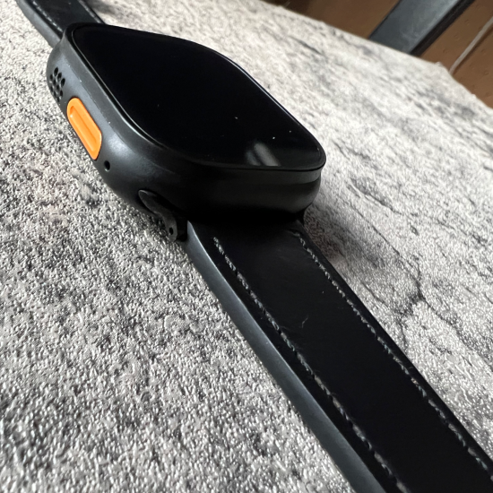 MP2L Horween Leather Band Stitch ブラック／ブラックステッチ（ステンレススチールラグ）