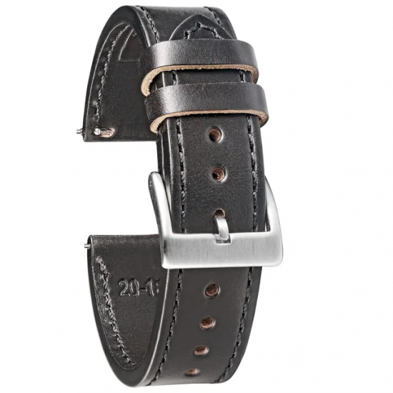 MP2L Horween Leather Band Stitch ブラック／ブラックステッチ（チタニウムラグ）