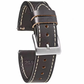 MP2L Horween Leather Band Stitch ブラック／ホワイトステッチ（ステンレススチールラグ）