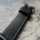MP2L Horween Leather Band Stitch ブラック／ホワイトステッチ（チタニウムラグ）