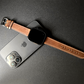 MP2L Horween Leather Band Stitch エイジングブラウン／ホワイトステッチ（ステンレススチールラグ）