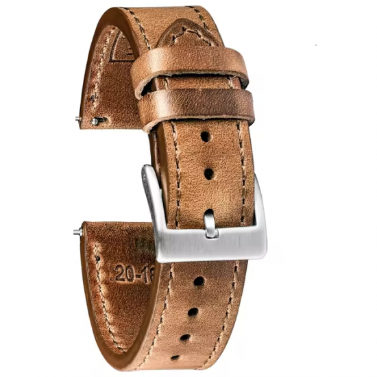 MP2L Horween Leather Band Stitch ライトブラウン／ライトブラウンステッチ（ステンレススチールラグ）