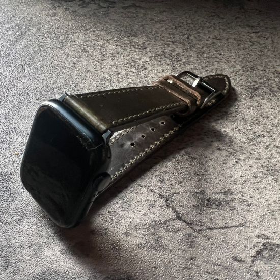 MP2L Horween Leather Band Stitch グリーン／グリーンステッチ（チタニウムラグ）