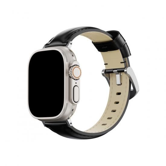 【限定生産品】MinZ Shell Cordovan Band 2 for Apple Watch シルバー ハードウェア