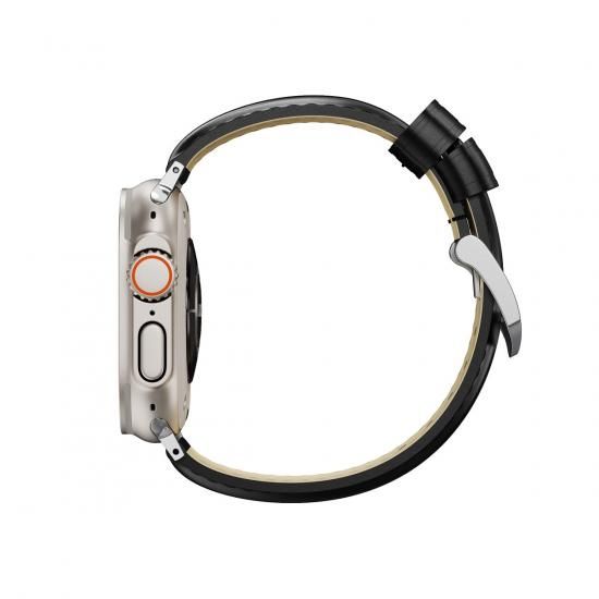 【限定生産品】MinZ Shell Cordovan Band 2 for Apple Watch シルバー ハードウェア