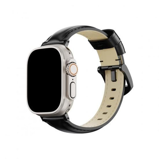 【限定生産品】MinZ Shell Cordovan Band 2 for Apple Watch ブラック ハードウェア