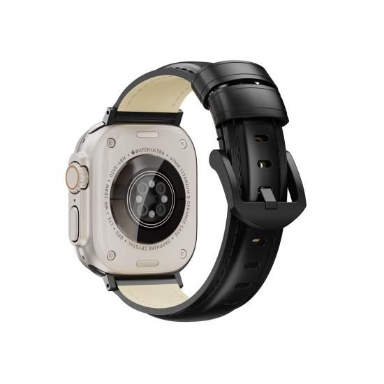 【限定生産品】MinZ Shell Cordovan Band 2 for Apple Watch ブラック ハードウェア
