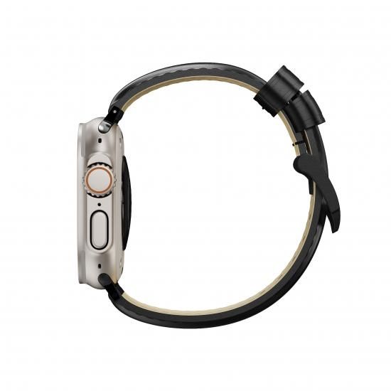 【限定生産品】MinZ Shell Cordovan Band 2 for Apple Watch ブラック ハードウェア