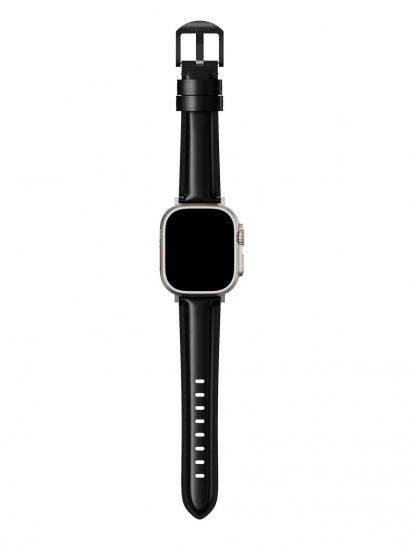 【限定生産品】MinZ Shell Cordovan Band 2 for Apple Watch ブラック ハードウェア