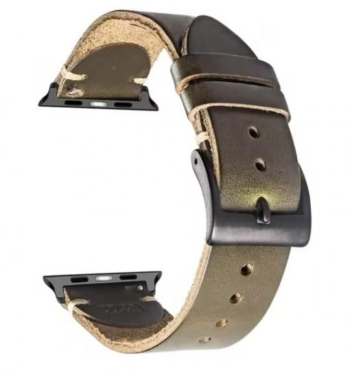 MP2L Horween Leather Band Soft グリーン（ステンレススチールラグ）