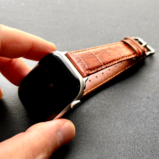 MinZ Scotchgard Leather Apple Watch Band ブラウン 49mm/46mm