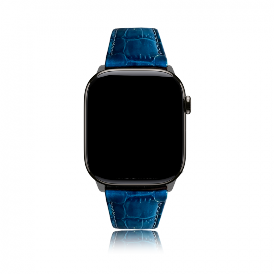 MinZ Scotchgard Leather Apple Watch Band ブルー 49mm/46mm