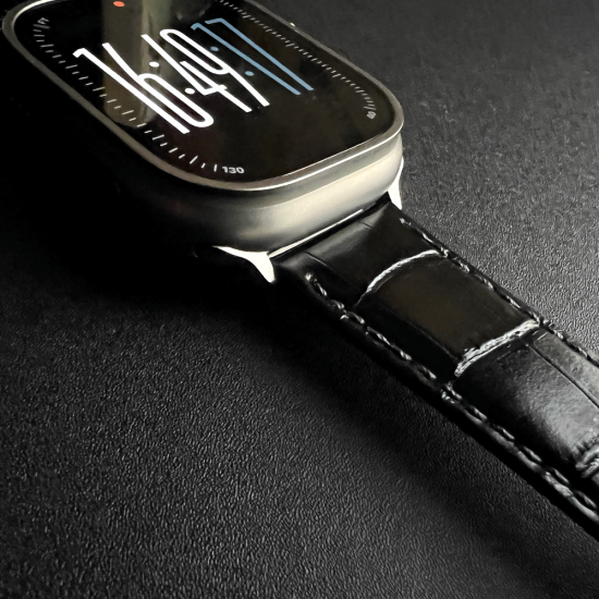 MinZ Scotchgard Leather Apple Watch Band ブラック 42mm