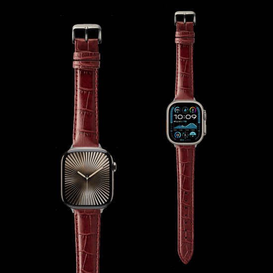 MinZ Scotchgard Leather Apple Watch Band ブラウン 42mm