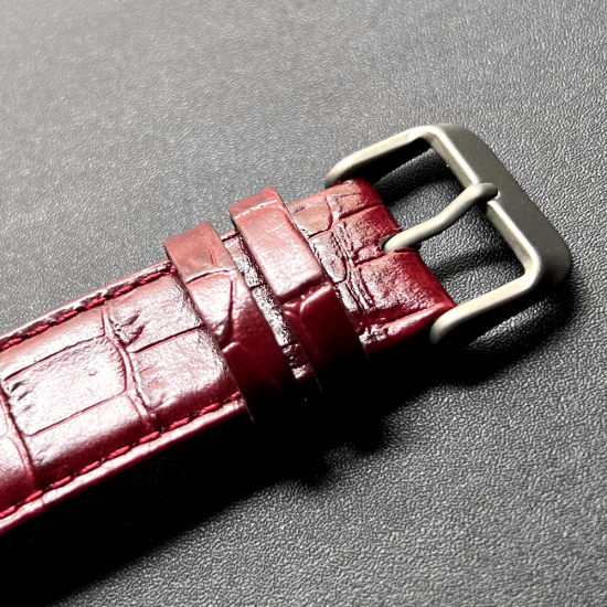 MinZ Scotchgard Leather Apple Watch Band バーガンディ 42mm