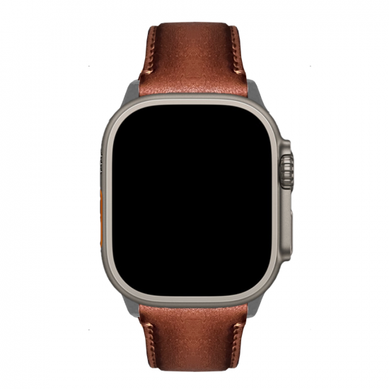 MinZ Scotchgard Leather Apple Watch Band Smooth leather ブラウン 49mm/46mm