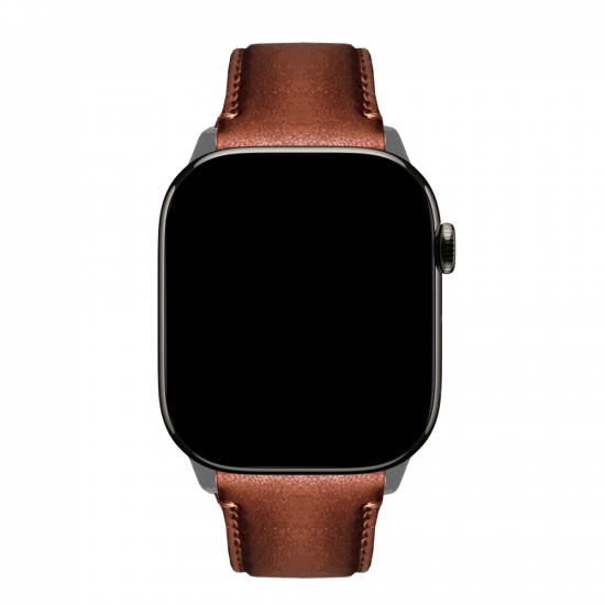 MinZ Scotchgard Leather Apple Watch Band Smooth leather ブラウン 49mm/46mm
