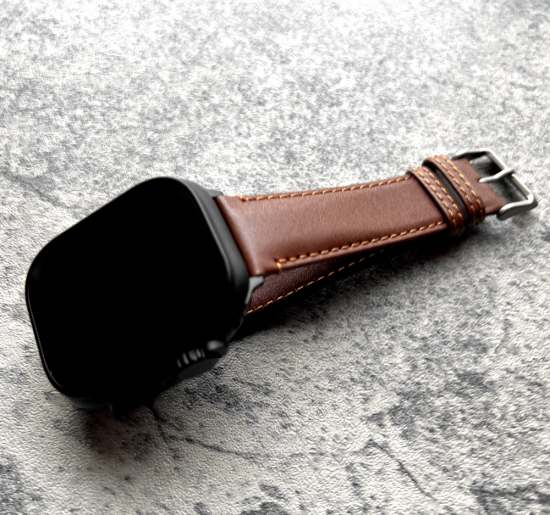MinZ Scotchgard Leather Apple Watch Band Smooth leather ブラウン 49mm/46mm