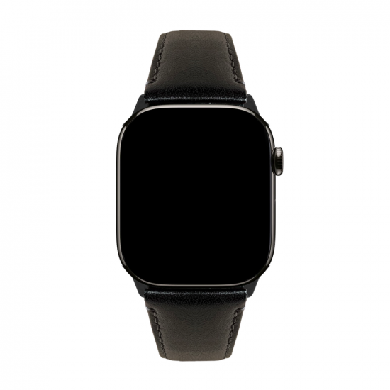 MinZ Scotchgard Leather Apple Watch Band Smooth leather ブラック 42mm