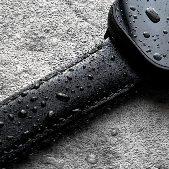 MinZ Scotchgard Leather Apple Watch Band Smooth leather ブラック 42mm