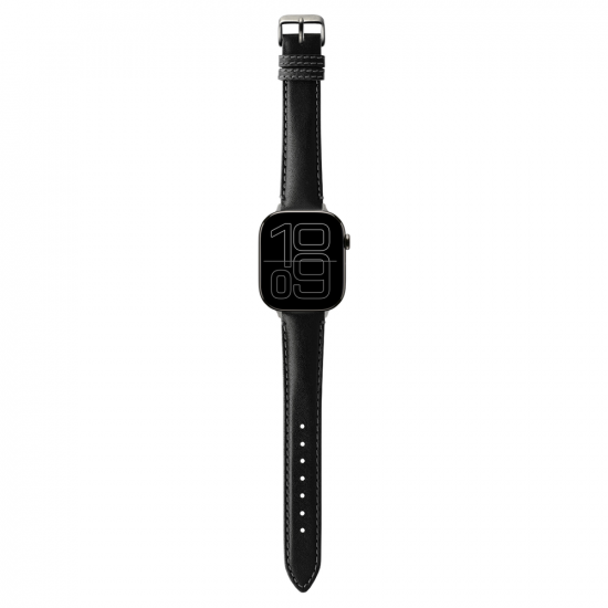 MinZ Scotchgard Leather Apple Watch Band Smooth leather ブラック 42mm