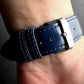 MinZ Scotchgard Leather Apple Watch Band Smooth leather ブルー 42mm