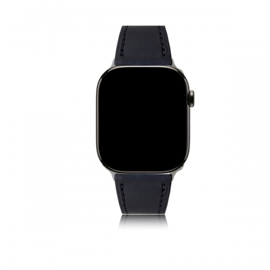 MinZ Horween Leather Band stitch ブラック（シルバー金具）