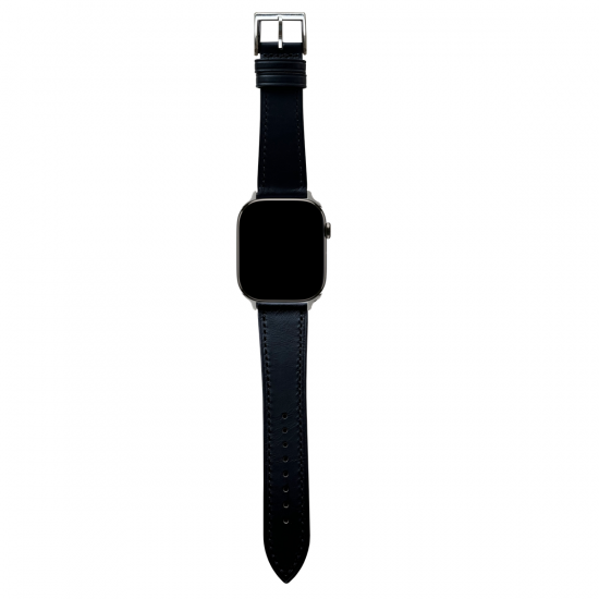 MinZ Horween Leather Band stitch ブラック（シルバー金具）