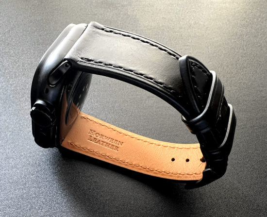MinZ Horween Leather Band stitch ブラック（シルバー金具）