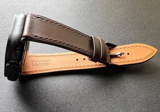 MinZ Horween Leather Band stitch ブラウン（シルバー金具）