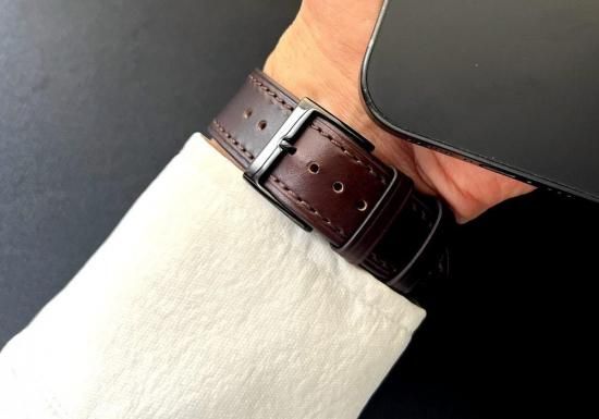 MinZ Horween Leather Band stitch ブラウン（ブラック金具）