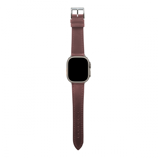 MinZ Horween Leather Band stitch エイジングブラウン（シルバー金具）