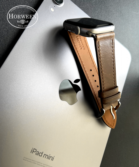 MinZ Horween Leather Band stitch エイジングブラウン（シルバー金具）