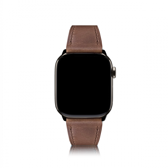 MinZ Horween Leather Band stitch エイジングブラウン（ブラック金具）