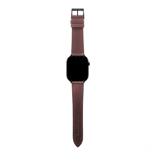 MinZ Horween Leather Band stitch エイジングブラウン（ブラック金具）