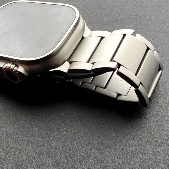 MinZ Titanium Band Pro for Apple Watch ナチュラルチタニウム 49mm/46mm
