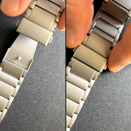 MinZ Titanium Band Pro for Apple Watch ナチュラルチタニウム 49mm/46mm