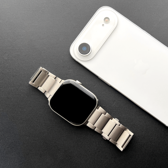 MinZ Titanium Band Pro for Apple Watch シルバー 49mm/46mm
