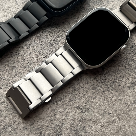 MinZ Titanium Band Pro for Apple Watch シルバー 49mm/46mm