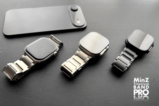 MinZ Titanium Band Pro for Apple Watch シルバー 49mm/46mm