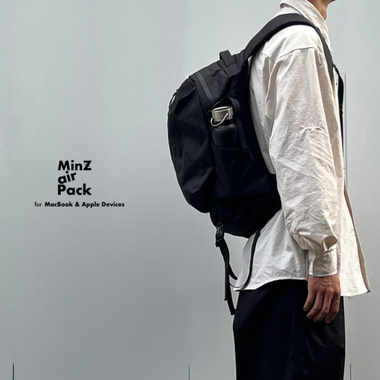 MinZ air Pack for MacBook & Apple Devices オレンジジップタグ