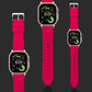 MinZ FKM mono Band レッド（シルバー金具）