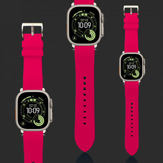 MinZ FKM mono Band レッド（シルバー金具）
