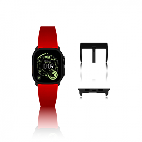 MinZ FKM mono Band レッド（ブラック金具）