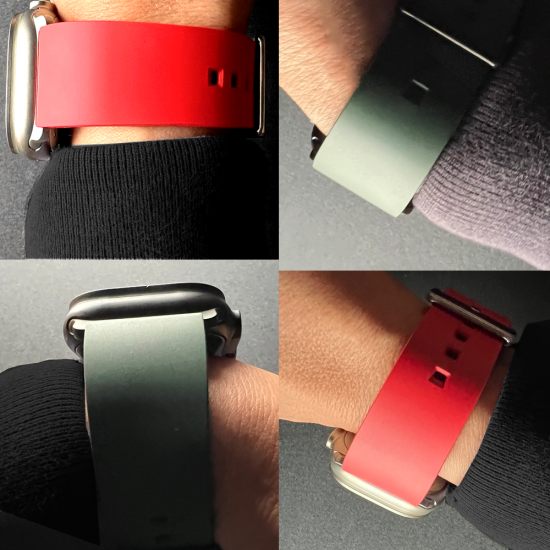 MinZ FKM mono Band レッド（ブラック金具）