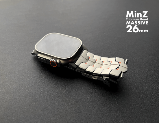 MinZ Titanium Band MASSIVE 26mm ナチュラルチタニウム 49mm/46mm