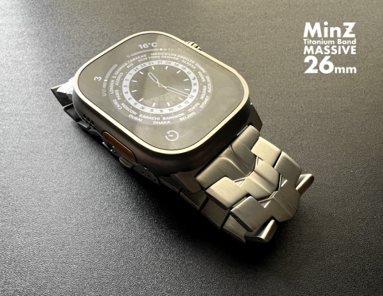 MinZ Titanium Band MASSIVE 26mm ナチュラルチタニウム 49mm/46mm